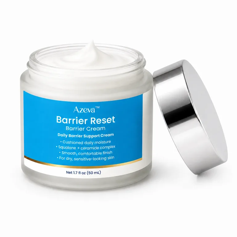 Open Barrier Reset jar showing the cream